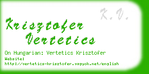 krisztofer vertetics business card